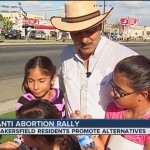 Father with two daughters at Life Chain.