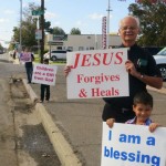 Fr. Larry Toschi at Life Chain Bakersfield 2014.